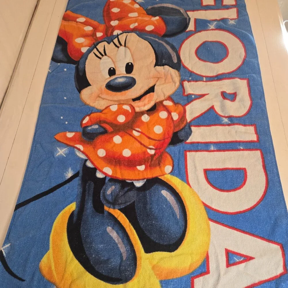 Vintage Disney Minnie Mouse Florida Beach Towel